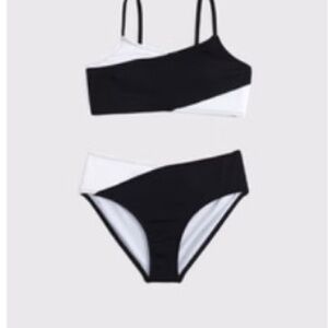 Abercrombie Kids Cross Wrap Black and White Bikini Set